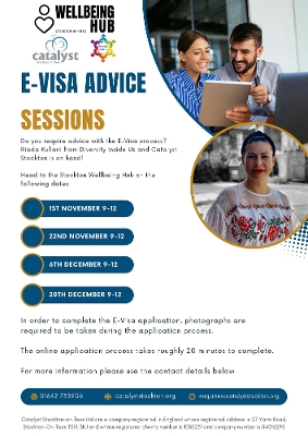 E-visa advice sessions poster